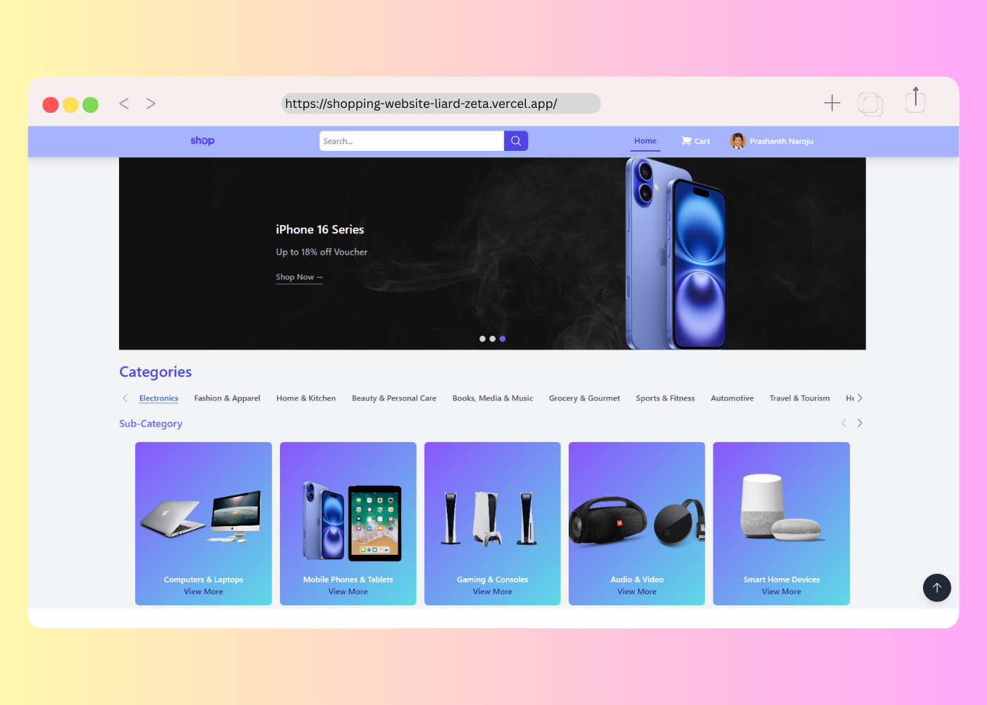 MyShop an E-commerce Site